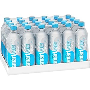 Image of smartwater sparkling water, vapor distilled carbonated water bottles, 20 fl oz, 24 Pack