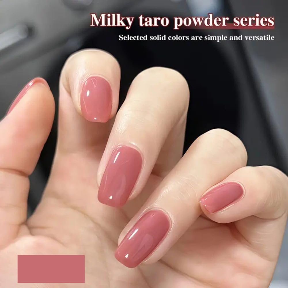 THR3E STROKES Gel Nail Polish Set- 6 Colors Nude Polish All Seasons Skin Tones Pink Neutral Brown Polish Kit (Uv/Led Lamp Required) Shades Need At Least 3 Layers, Shine Finish, 7.5 Milliliters (CHERRY BLOSSAM, 7.5ML) 3