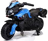 Toy House Carbon Panther Motorcycle Rechargeable Battery Operated Ride-On for Kids' (Blue)