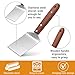 Newtay 2 Pieces Small Brownie Cookie Spatula Metal Stainless Steel Spatula with Wooden Handle for Kitchen Cooking Chef Baking Scraper Turner, 2.5 x 8.2 Inch