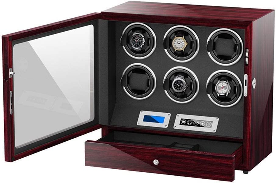 Medetai Wooden LED Lights Watch Winder 6 Motors Watch Box Touch Screen Wireless Remote Control luxury watch winder. (B0C1N9H4GQ) Amazon Price History, Amazon Price Tracker