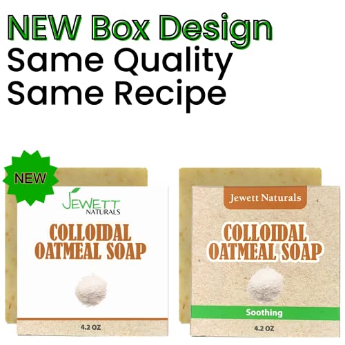 Jewett Naturals Soothing Colloidal Oatmeal Soap- Eczema, Psoriasis 4.2 Oz Vegan #TOP1