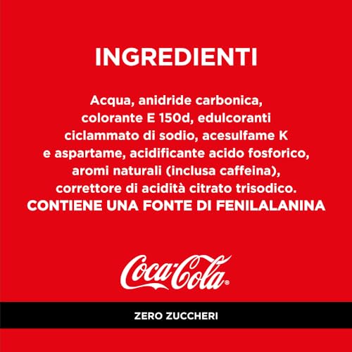 Coca-Cola Zero Zuccheri, Tutto il Gusto della Formula Coca-Cola Senza Calorie, Lattina 100% riciclabile - 24 Lattine da 330 ml - Immagine 2