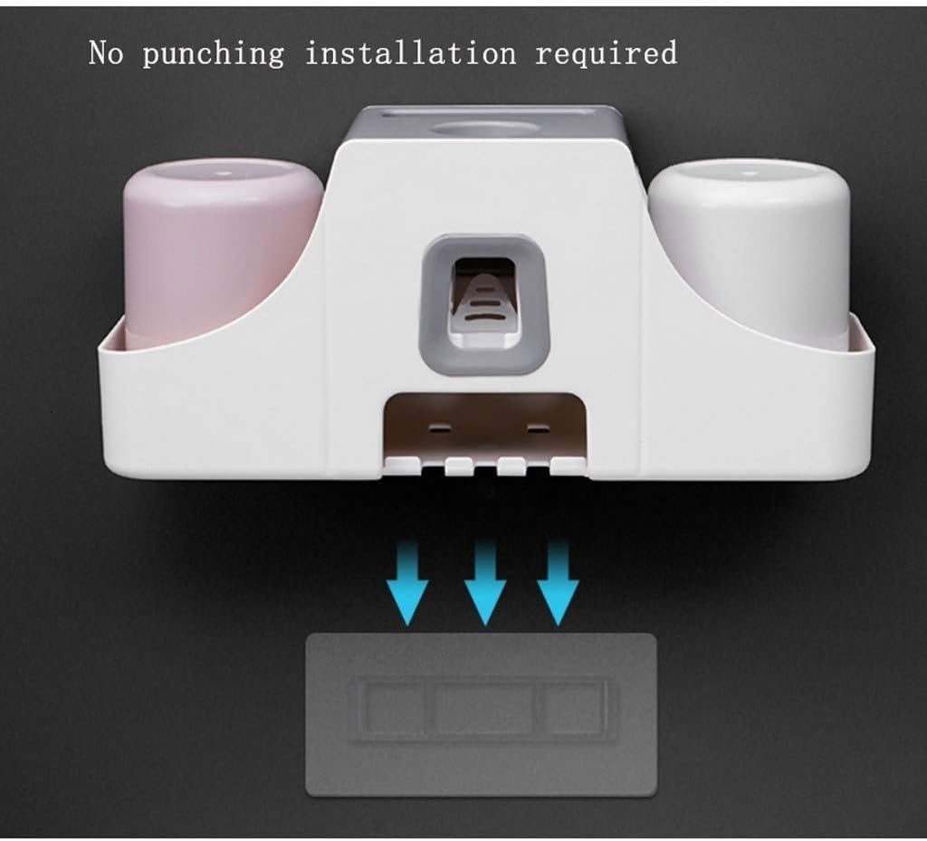 Toothbrush Cup Holder - Bathroom Wall-Mounted Punch-Free Mouthwash