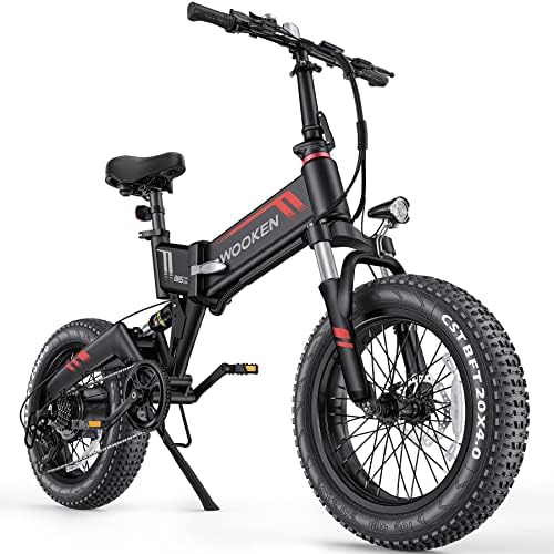 TotGuard Electric Bike,20" Electric Bike for Adults 500W Brushless Motor, 19.8MPH Fat Tire Ebike,Foldable Adult Electric Bicycles with 48V 10Ah Removable Battery,7-Speed