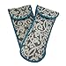 Heat-resistant Flat Iron Cover- Set of 2 - Gray Baroque