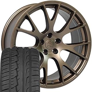 OE Wheels LLC 22 Inch Fits Chrysler Aspen Dodge Dakota Durango Ram 1500 Hellcat Style DG69 Bronze 22x10 Rims Ironman iMove Gen2 Tires SET