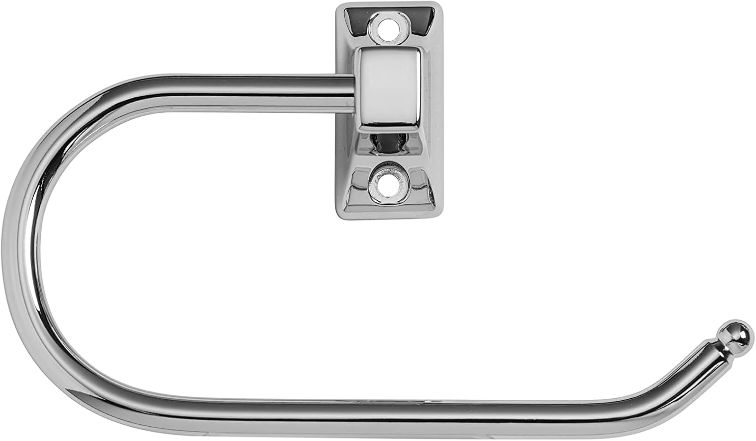 Croydex Sutton Wall Mounted Hook Toilet Roll Holder with Zinc Alloy Construction, Chrome