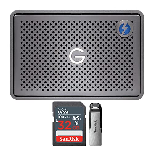 SanDisk Professional G-RAID 2 36TB 2-Bay RAID Array (2 x 18TB, Thunderbolt 3/USB 3.2 Gen 1) Bundle with 32GB Memory Card and 32GB Ultra Flair USB 3.0 Flash Drive (3 Items)