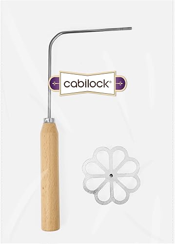 Miniatura 7 de Cabilock Molde antiadherente para aperitivos fritos con asa, moldes de gofres de hierro rosetón de flores, impresión de pasteles, rosetas timbales,