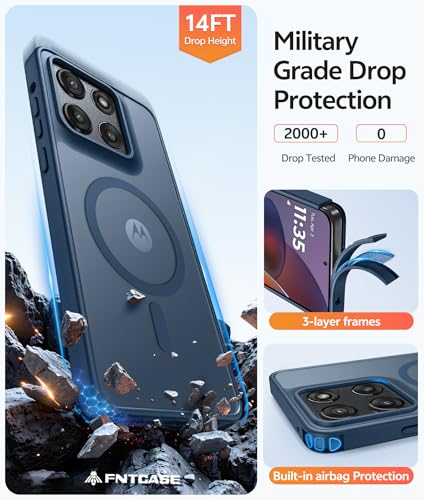 Image of FNTCASE for Moto G Stylus 5G 2026 Case: Motorola G Stylus 2025 Case [Compatible with Magsafe] Translucent Matte Cases with [Screen Protector] Military Grade Shockproof Protective Phone Cover