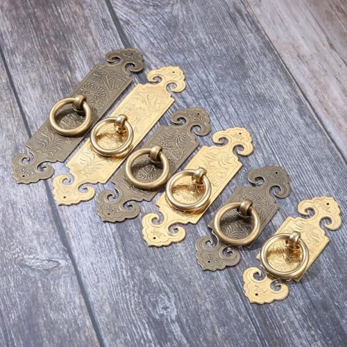 Tirador de cobre puro de 10 cm con manija recta para muebles clásicos 3
