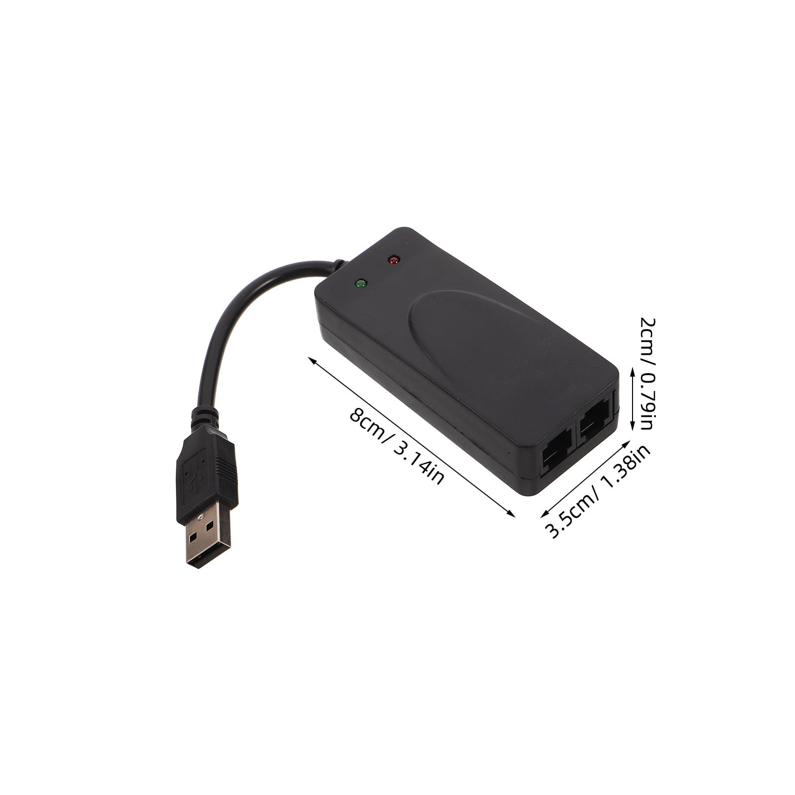 Modem fax USB - Adattatore modem esterno a doppia porta alta velocità per connettività, accessori per computer per reti domestiche e per ufficio 56K