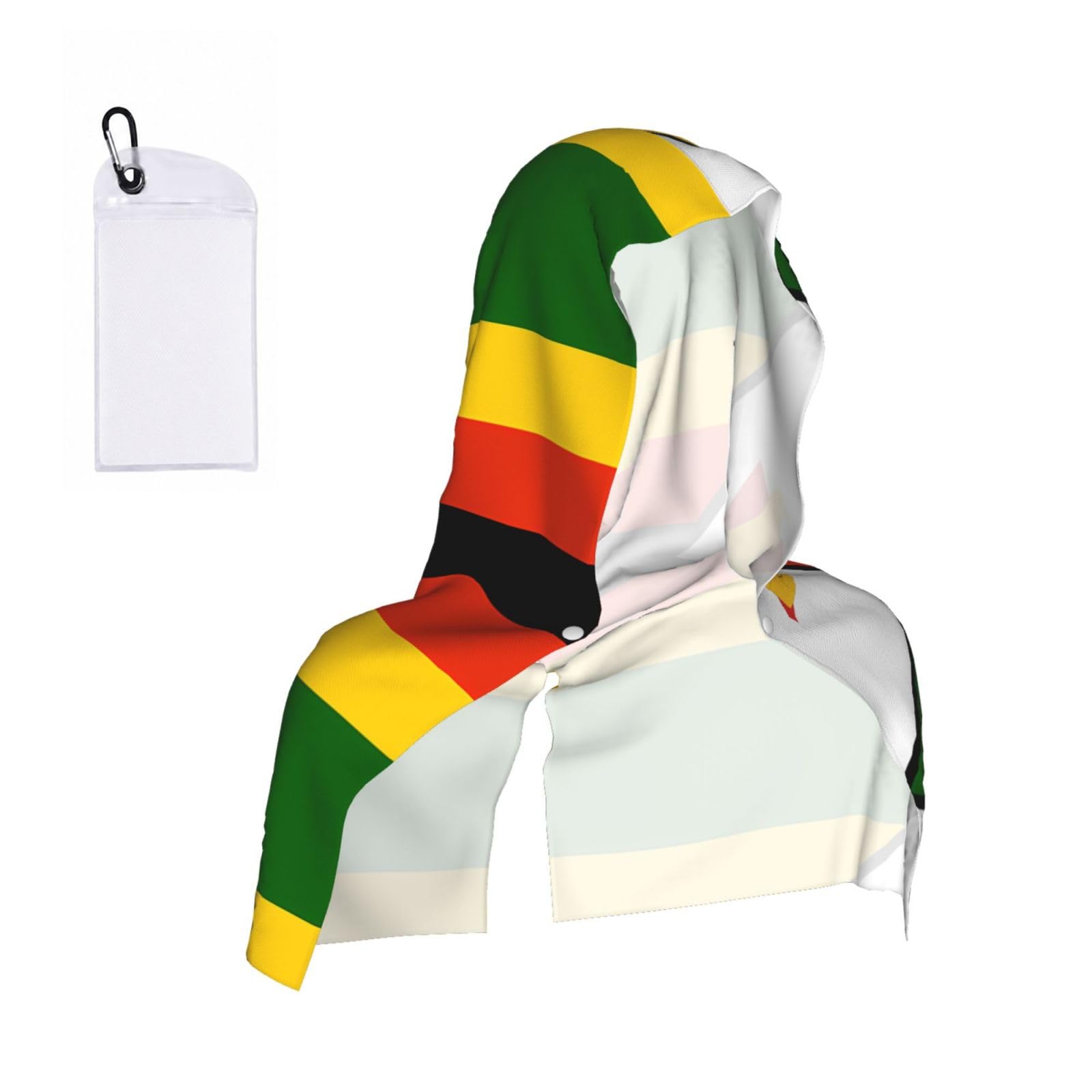 ZQYTGFDC Flag of Zimbabwe Cooling hooded towels are suitable for summer sports, running, outdoor work, and gardening.