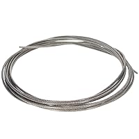 Vista 10 de Heyiarbeit Cable de alambre 5/32 de acero inoxidable 304, cable de alambre de PVC de 65.6 pies de longitud, cable de avión perfecto para exteriores