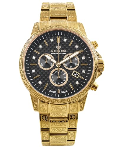 LOUIS XVI Palais Royale - Ø 43 mm - Montre pour homme - Étanche - Avec verre saphir -...