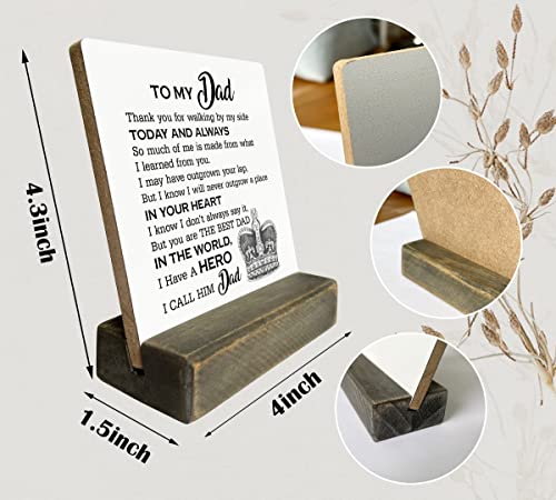 To-My-Dad-Wood-Plaque-Gift-You-Are-The-Best-Dad-in-the-World-You-Are-My-Hero-Plaque-with-Wooden-Stand-Wood-Sign-Plaque-Gift-Ideas-Gift-for-Dad-Best-Dad-Ever-Birthday-Christmas-Fathers-Day-Gift To My Dad Wood Plaque Gift You Are The Best Dad in the World You Are My Hero Plaque with Wooden Stand Wood Sign Plaque Gift Ideas Gift for Dad Best Dad Ever Birthday Christmas Fathers Day Gift