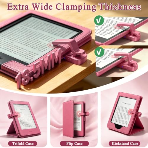 Image of Page Turner Ring for Kindle Paperwhite Oasis Scribe Kobo eReaders, Remote Control Page Turner for iPad iPhone Android Tablets E-Readers, Kindle Accessories for Thick Cases (Raspberry)