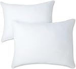 Amazon Basics Cooling Hypoallergenic Bed Pillow, Medium for Back Sleepers, Queen, 20" x 30", 2 Pack