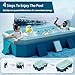 Foldable Pool, Non-Inflatable Swimming Pool for Kids, Adults and Pets, Large Portable Kids Pool for Outdoor Backyard Garden, 116