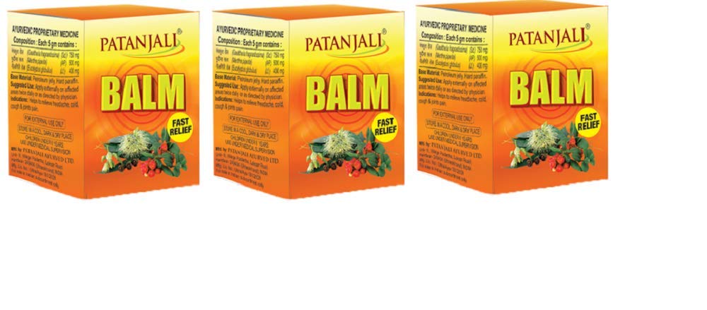 Patanjali Balm for Fast Pain relief - Pack of 3 (B07YFQ9QS3) Amazon Price History, Amazon Price Tracker