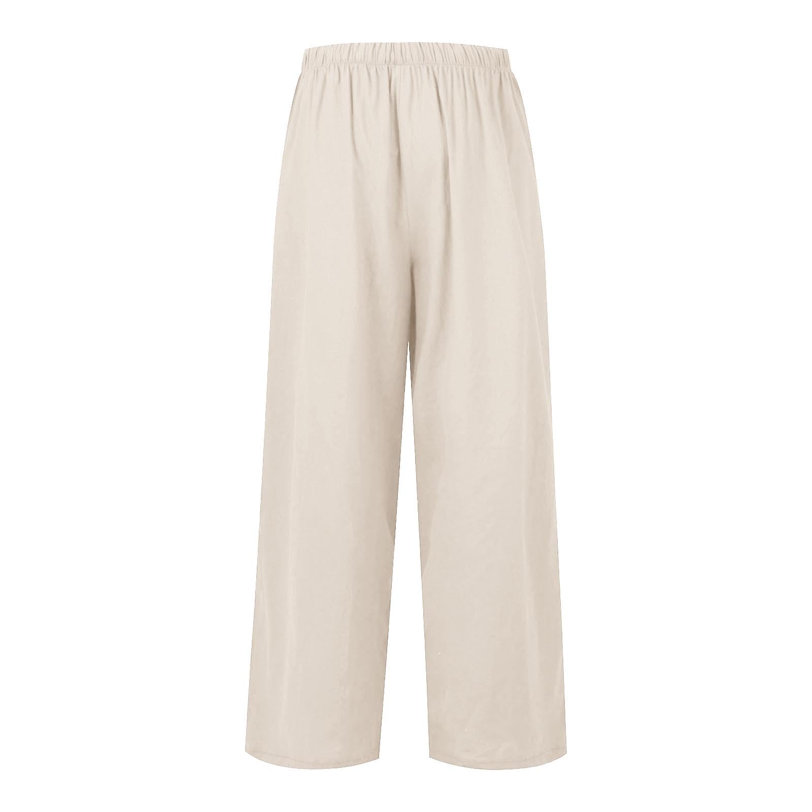 Joggers Women Mit Taschen Lässige Elegante Wide Legged Reisen High Waist Sof Joggers Damen Tunika Weites Schlichtes Herbste Linen