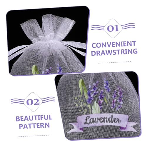 Levemolo 20 bolsas perfumadas de saco de malla con cordón miniatura 5
