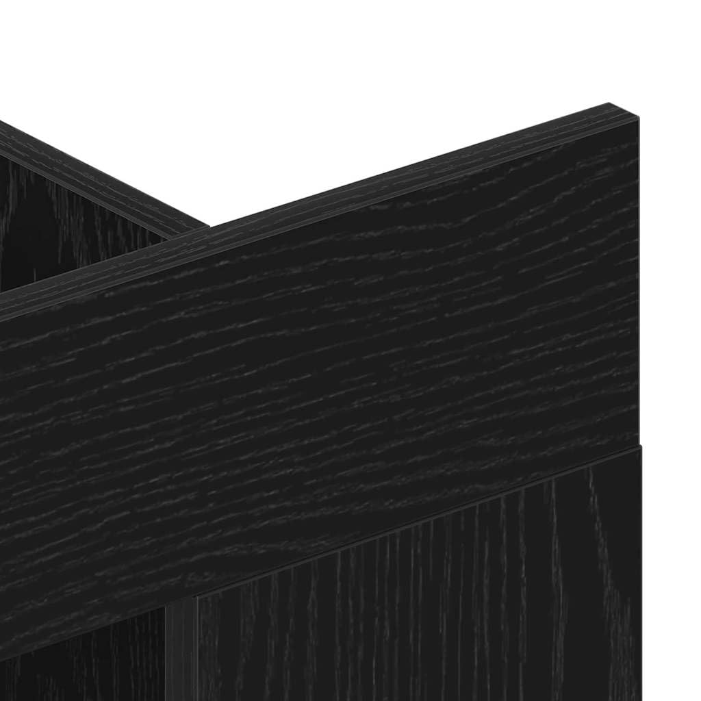 Mueble de TV montado en la pared con aspecto de roble negro, 152 x 22 x 113 cm, mueble bajo flotante, de madera, moderno mueble de TV colgante con estante para salón