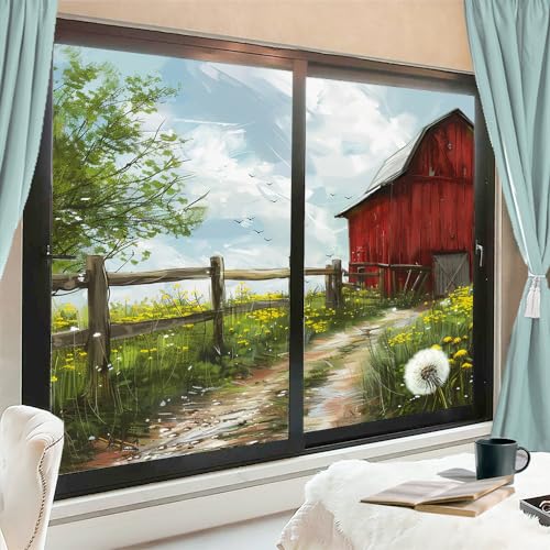 Película para ventana con privacidad estilo rústico 17.7x23.6 in x2 miniatura 1