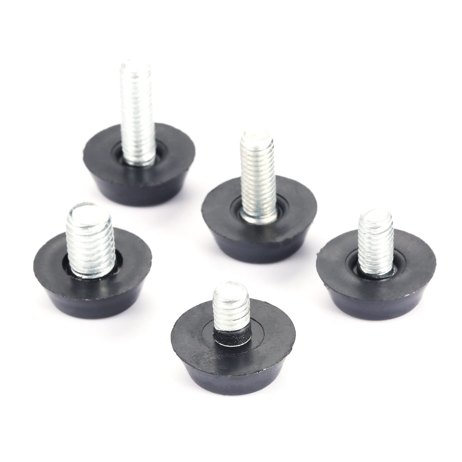 Home Metal Adjustable M6 M8 Threaded Stem 20pcs Furniture Table Desk Glide Leg Leveler Leveling Foot Adjuster Pad Screw On (Color : M6X7mm 20PCS)