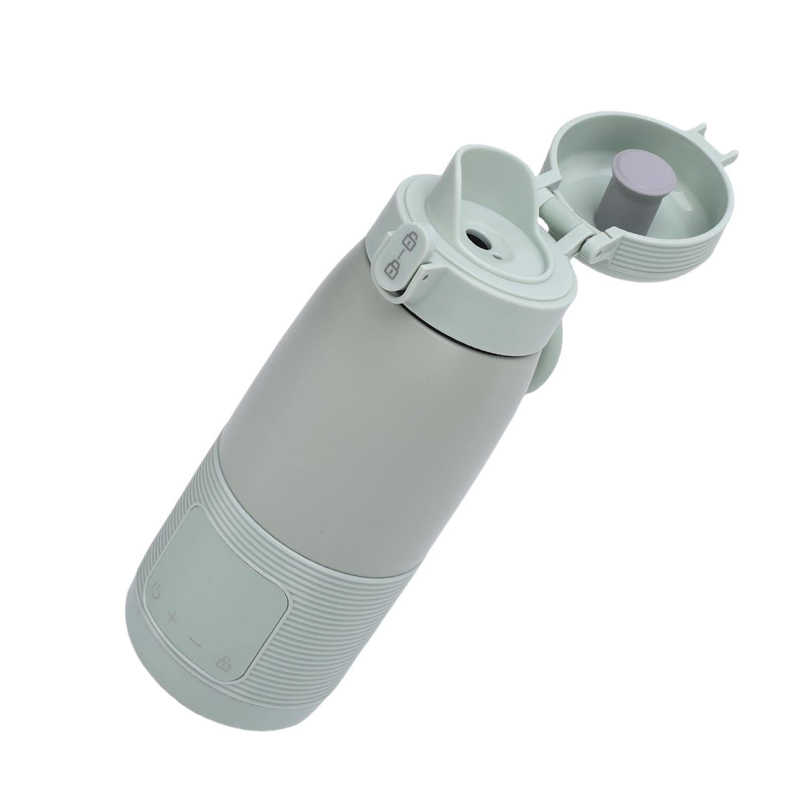 Generic Chauffe-Lait sans Fil à Chauffage Rapide, Fonctionne à Piles pour Les Voyages, Chauffe-biberon Rechargeable pour Le Camping en Acier Inoxydable (350 ML 5000 mah)