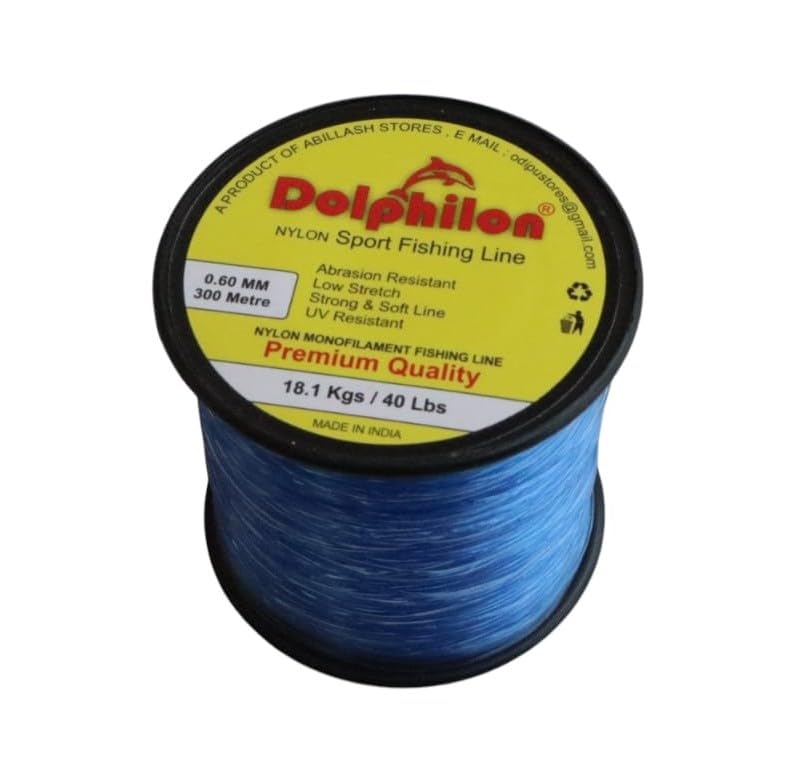Brand 0.60 MM Dia Deep Blue Color Super Strong Nylon MONOFILAMENT Fishing LINE in 300 METRE Package in Bobbin-image-18