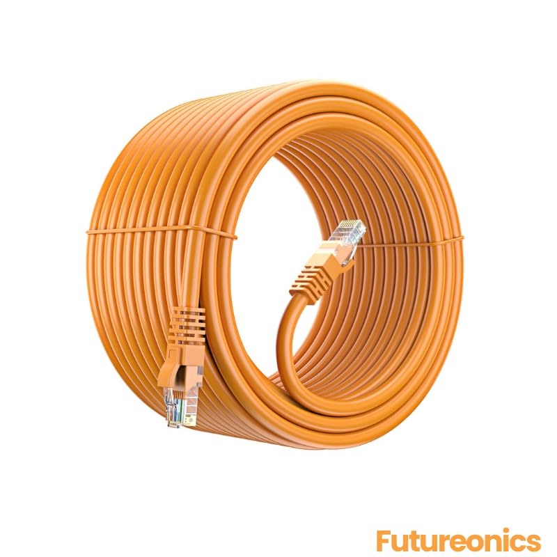 Pack de 50 cables Ethernet Cat 6 UTP naranja 15 pies miniatura 4