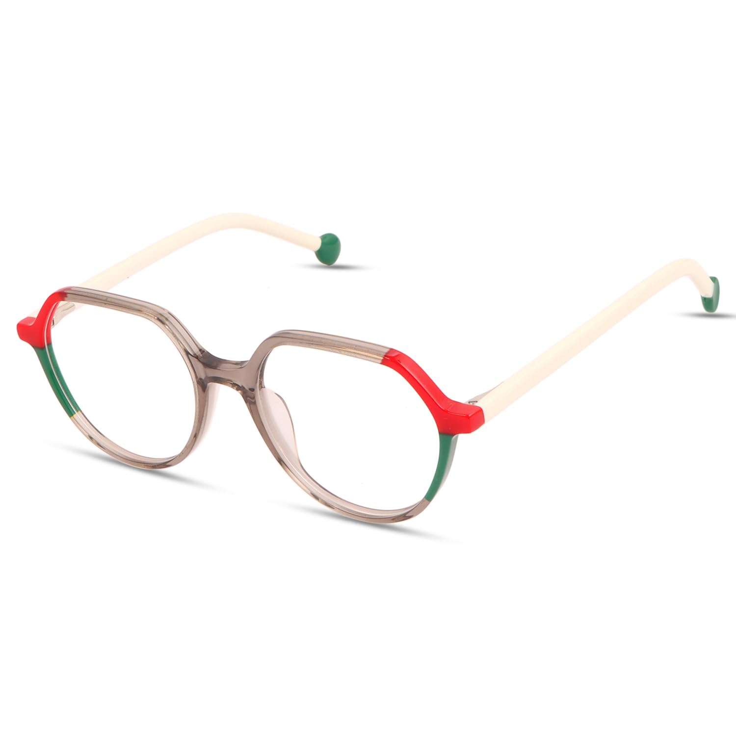 teen & 20 Unisex Round Eyeglasses Frame | Oversized Pure Acetate Optical Glasses | Lightweight Fashion Eyewear for Men & Women - GV1507-picture-44