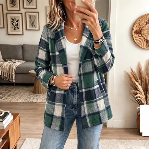 Flannel Jacket Women Shacket Plaid Long Sleeve Casual Fall Outfits 2026 - image 2