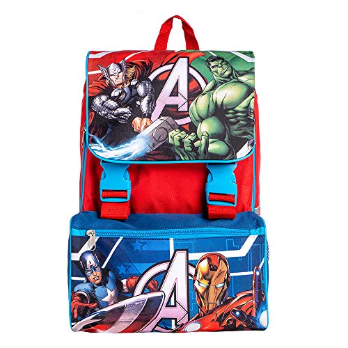 Preisvergleich Produktbild Marvel Avengers Rucksack mit verstellbarem Schultergurt und gepolstertem Rücken, ideal für Schule und Freizeit Rot rot Zaino