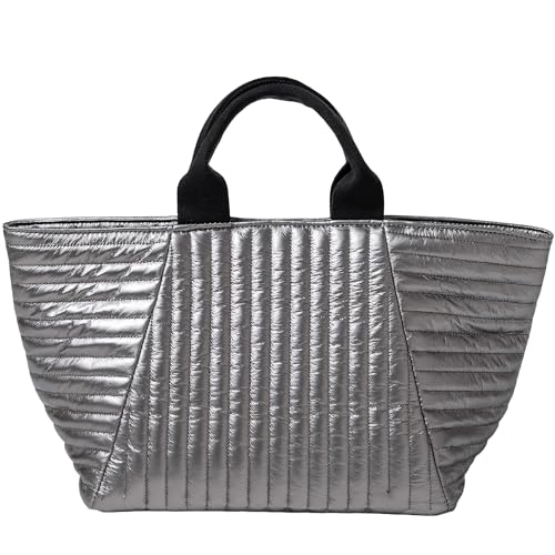 [ヘイニ] モガディシュ Sサイズ トートバッグ キルティング 軽い 通勤 通学 大人可愛い レディース シルバーのサムネイル