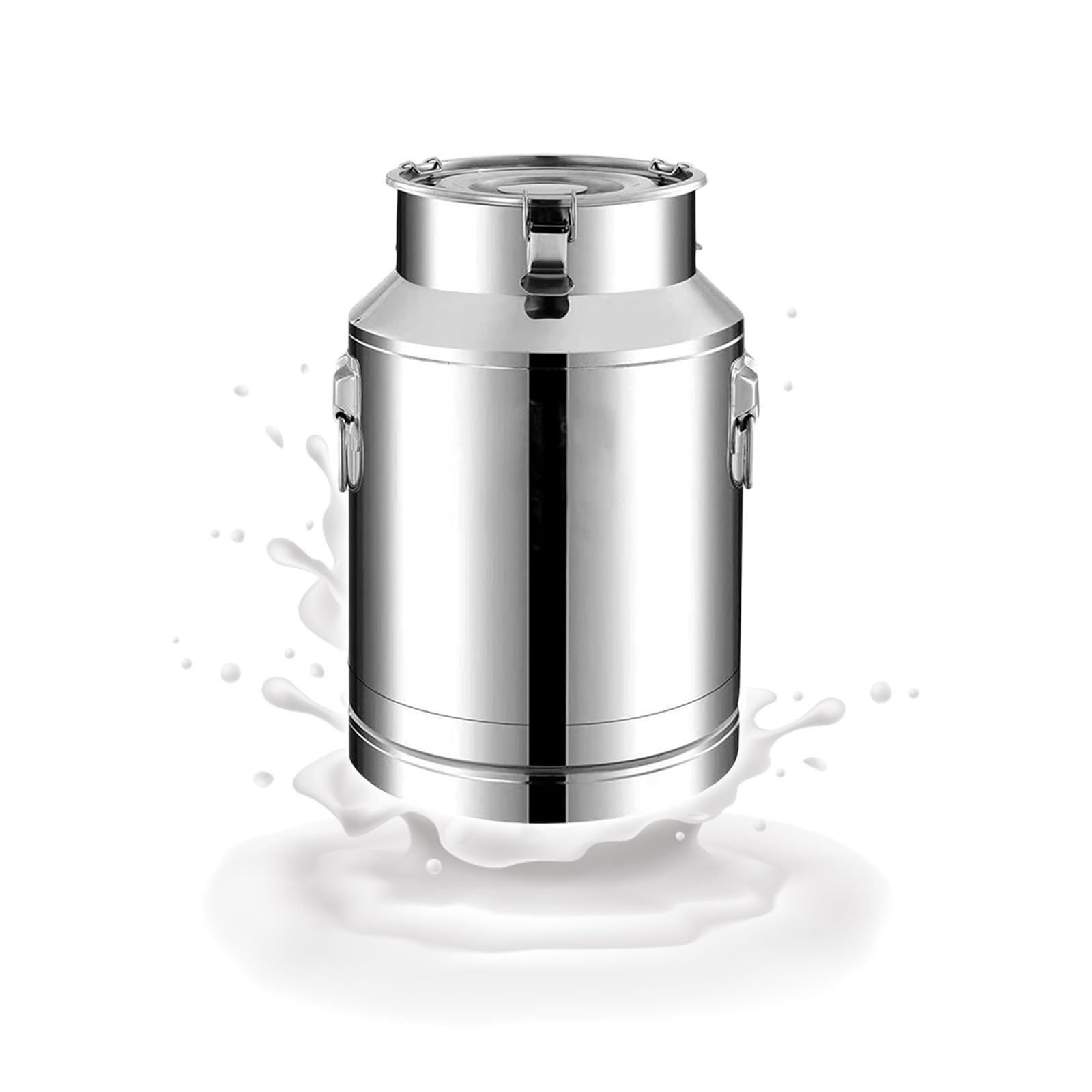 AYCDL Pail Milk Can Bucket,Milk Bucket 304 Stainless Steel Transport with Lid and Handles for Canteen Restaurant Tea Shop,20L,28L