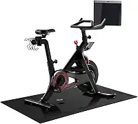 tapete de bicicleta pelotão | 6 mm de espessura, tapete de bicicleta ergométrica de 36 "x 72"/tapete de esteira para pisos de madeira ou carpete, tapete de equipamento de exercício a