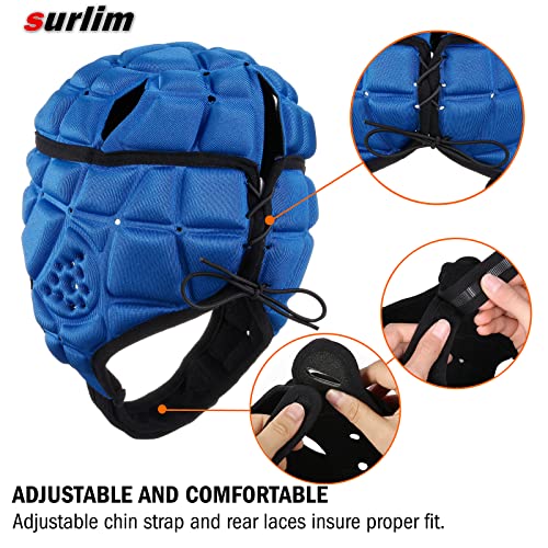 image for Surlim Rugby Helmet Headguard Headgear for Soccer Scrum Cap Soft Prote
