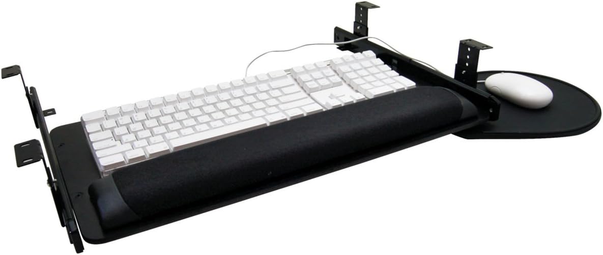 Sliding Keyboard Drawer, Mounts to Desk (Black) (23W x 16.25D (overall))
