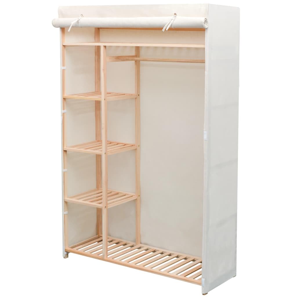vidaXL Armadio in Stoffa e Legno 5 Ripiani Guardaroba Porta Scarpe Salvaspazio