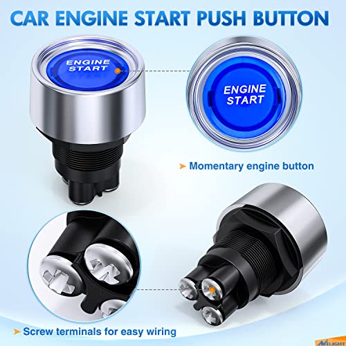 Image of Nilight Start Engine Button 12V DC 50A Blue