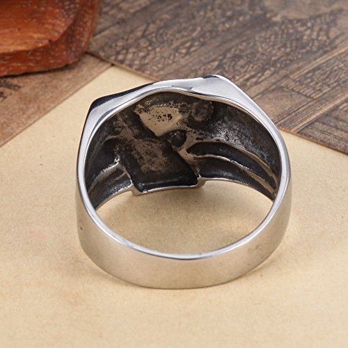 Mens 361L Stainless Steel Ring, Viantage, Biker, Silver, Seven 7 Band Size 7-13 #TOP7