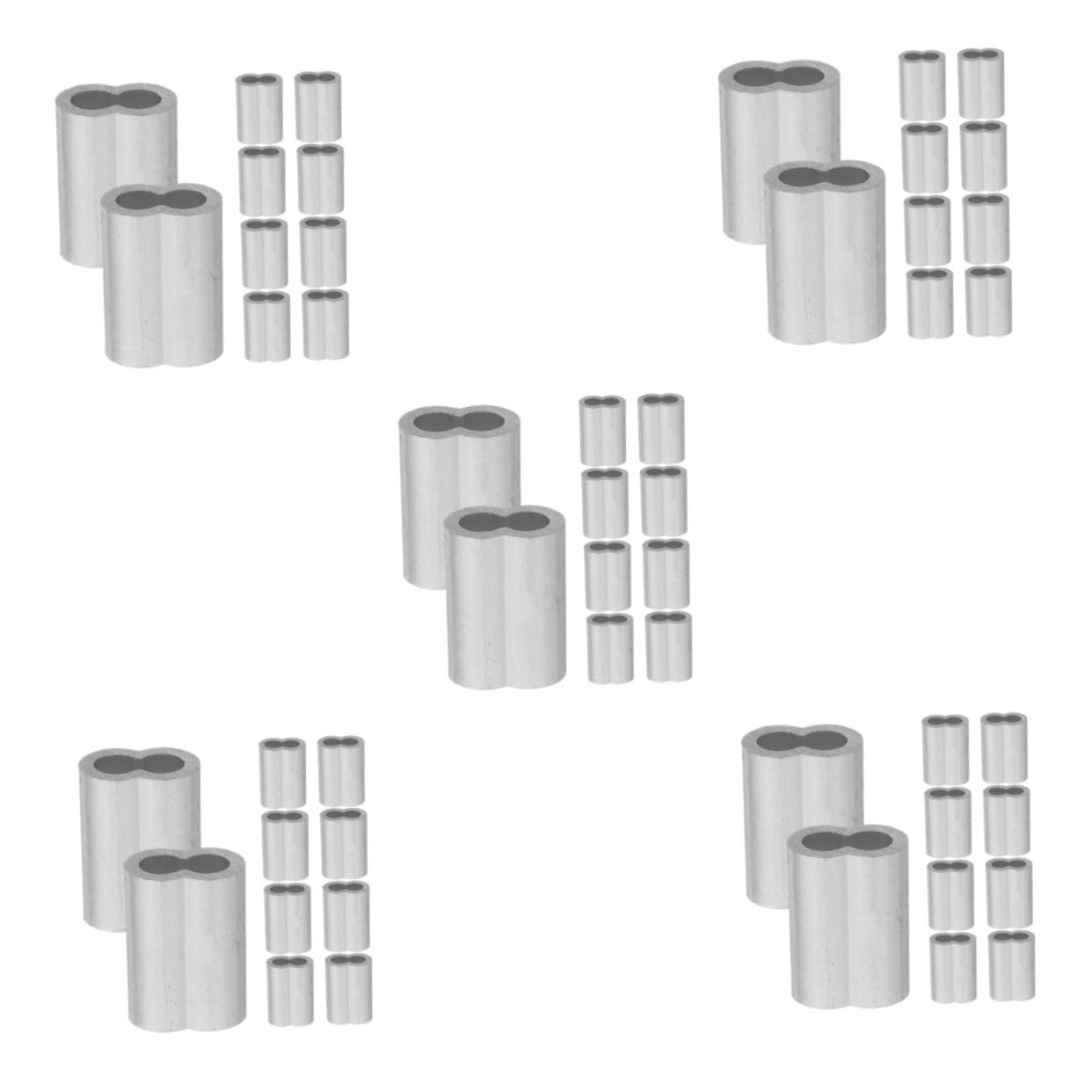 PRETYZOOM 1000 Pezzi Manicotti in Alluminio per Cavo e Fune Manicotti Crimpare Resistenti e Leggeri per Sicure Funi Metalliche