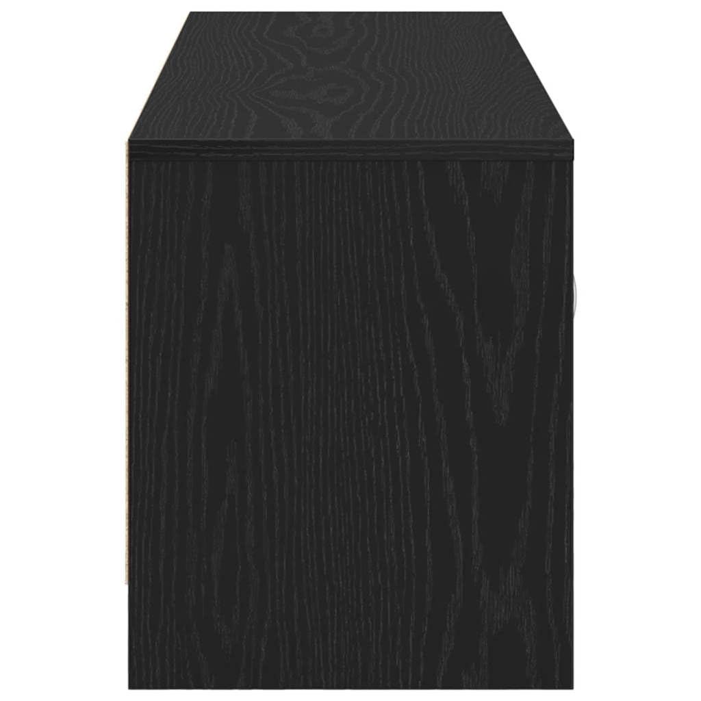 vidaXL TV-Schrank Eiche schwarz 102x30x37,5 cm Holzwerkstoff