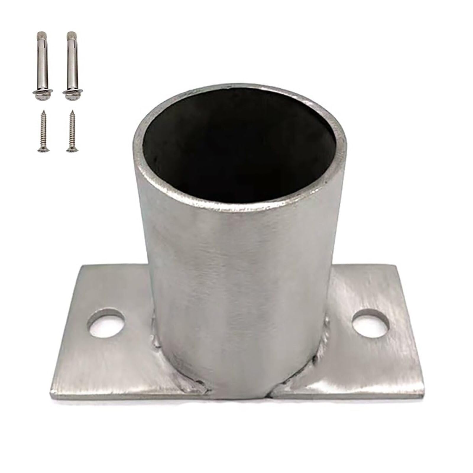 Base de poste de valla redonda resistente de 20 200 mm con agujero de tornillo, soporte de columna de madera, porche, balcón, kit de anclaje de hormigón de 140 mm de diámetro