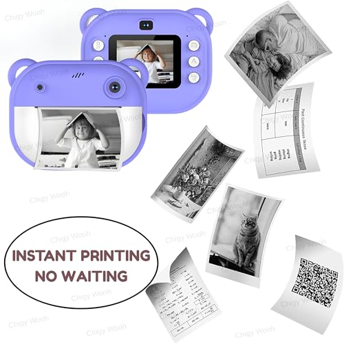 Image of Instant Print Camera for Kids | 1080P HD Digital Video Camera with Built-in Printer Includes 2 Print Rolls, Fun Learning Toy for Kids | Print Photos & Record Videos