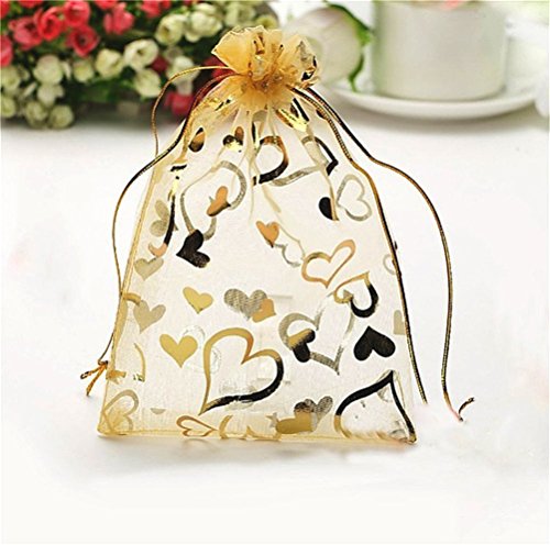Bolsas de regalo doradas para bodas y cumpleaños elegantes 2