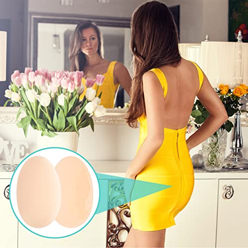 Healifty Buttocks Pads Girls Underwear Adhesive Fake Silicone Padding Enhancers Inserts Hip Side Butt Pads for Women 1 Pair 8.85X6.49X1.57 In Chocolate2